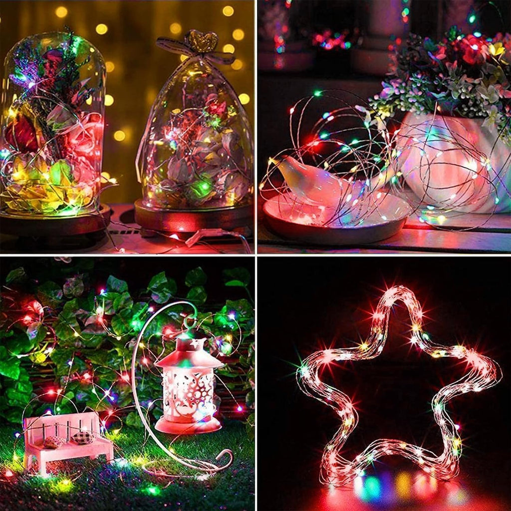 4 Pack Fairy Lights Battery Operated with Timer Christmas Lights Multicolor
