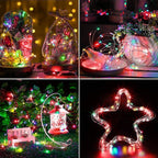4 Pack Fairy Lights Battery Operated with Timer Christmas Lights Multicolor