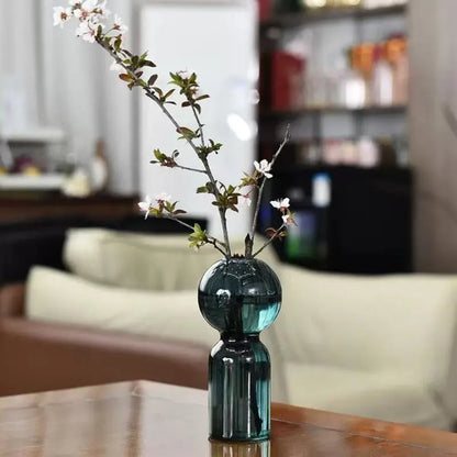 Nordic Striped Retro Glass Vase