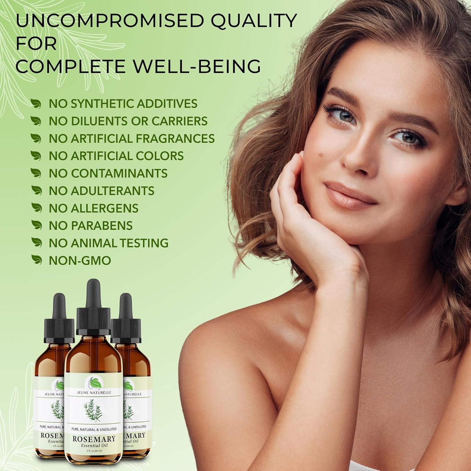 Rosemary Oil for Hair Care & Growth, 100% Pure, Natural, Therapeutic Grade