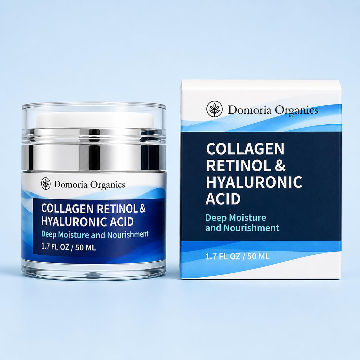 Retinol Collagen & Hyaluronic Acid Moisturizer for Face & Neck, anti Aging Cream, Hydrating Cream for Women & Men, 1.7 Fl Oz