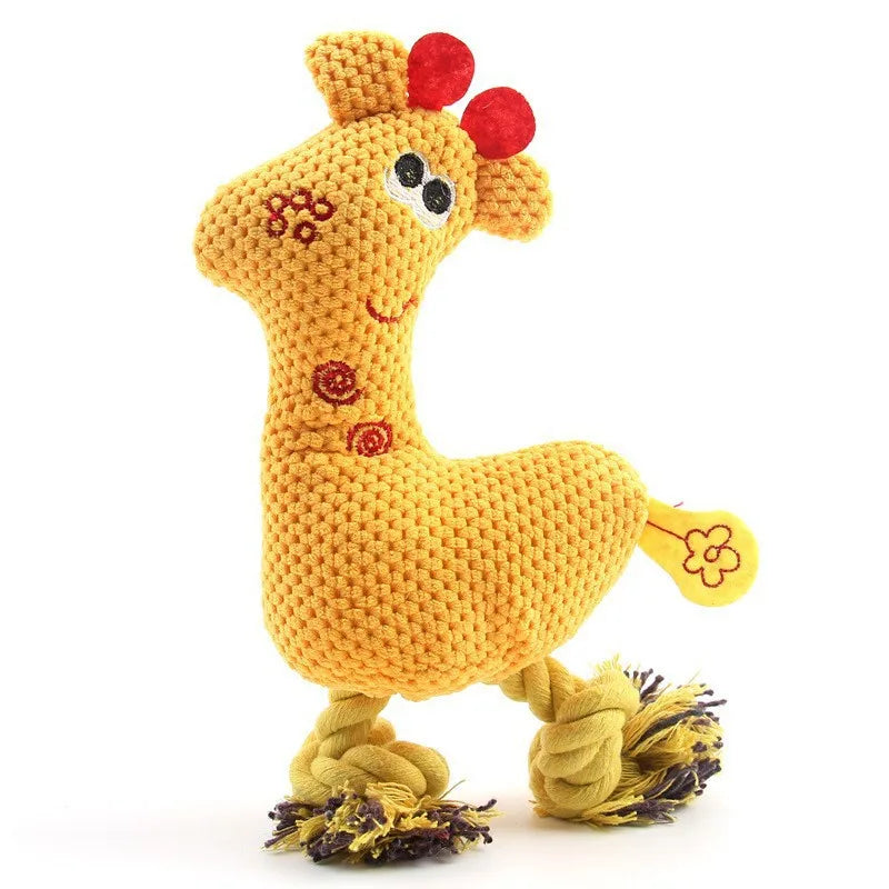 Plush Bone Squeaky Dog Toy