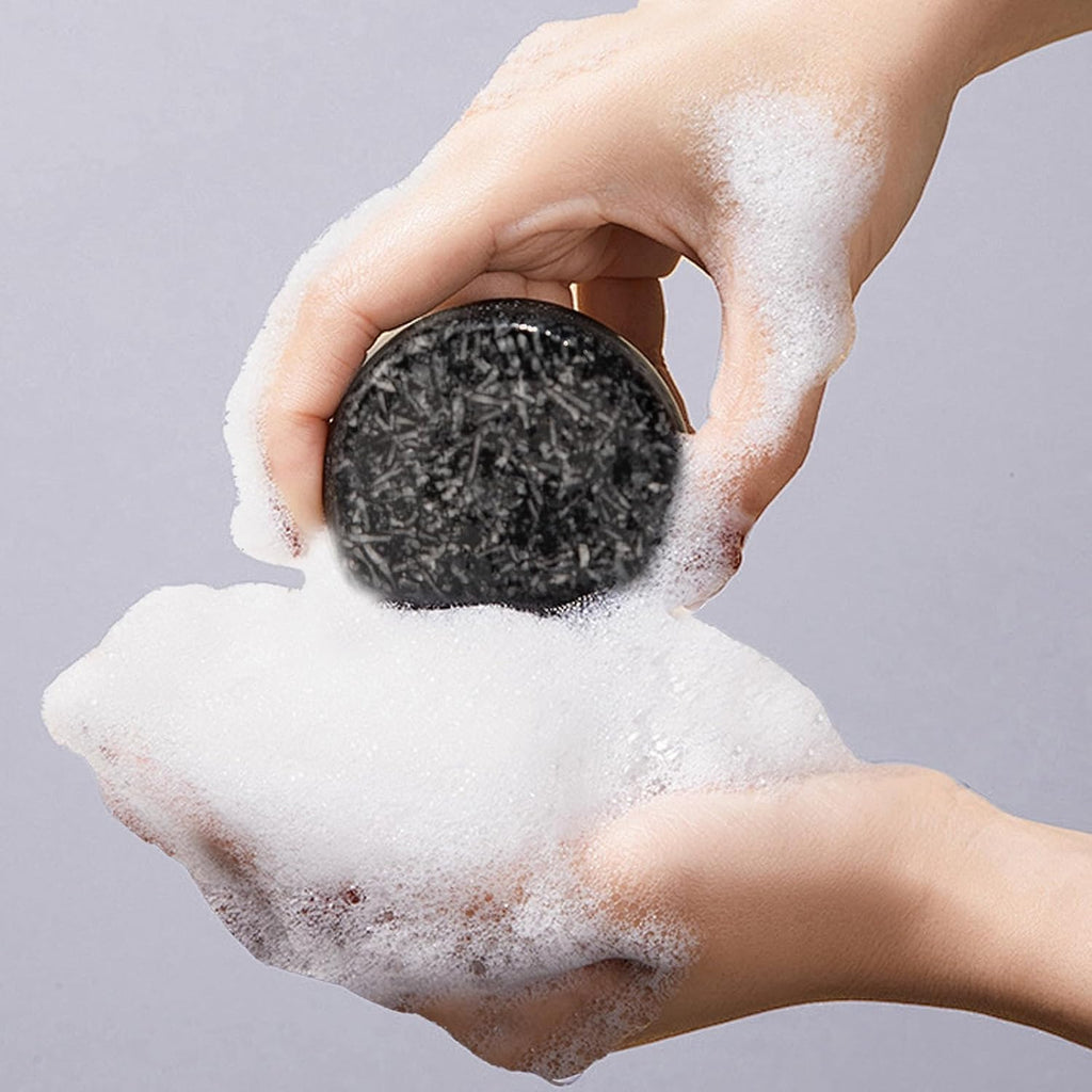 Anti Grey Hair Shampoo Bar - Conceals Grey Hair & Darkens Naturally - Reverse Gray Hair, Natural Moisturizing & Extra Strength Scalp Revitalizer - Solid Shampoo for Shiny, Healthy Hair, 2.15 Oz