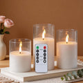 3D Wick Flameless Acrylic Candles with Remote Timer