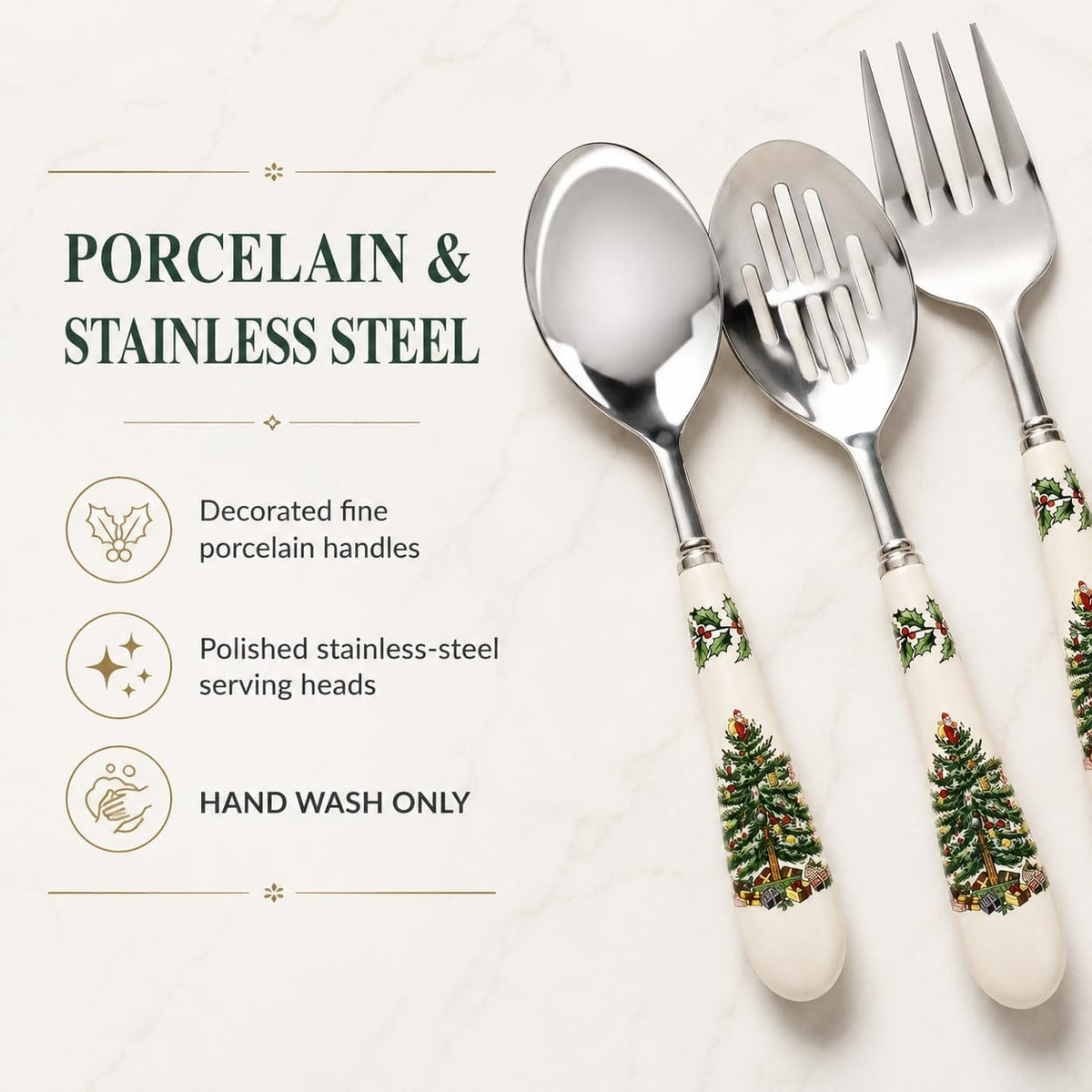– Christmas Tree –  Christmas Tree 3-Piece Cutlery Set, Set of 3