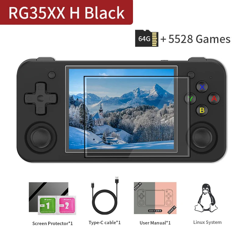 RG35XX H Retro Handheld Game Console with 5528 Games