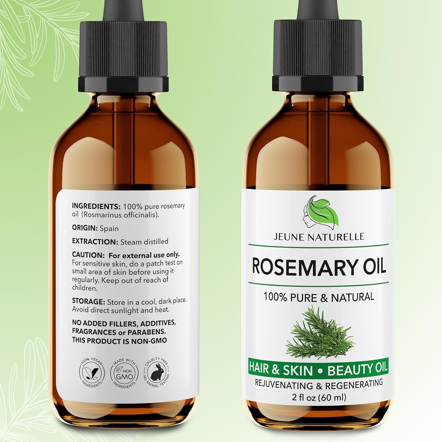 Rosemary Oil for Hair Care & Growth, 100% Pure, Natural, Therapeutic Grade
