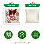 Christmas Pillow Covers 18X18 Inch Set of 4 Farmhouse Christmas Pillow Covers Christmas Pillow Cases for Sofa Couch Christmas Decorations Throw Pillow Covers