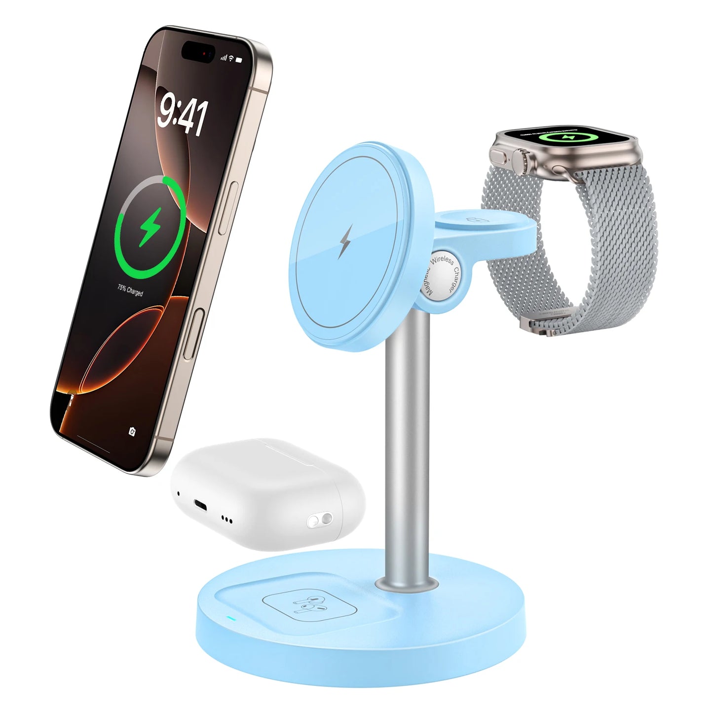 3 in 1 Magnetic Wireless Charging Stand