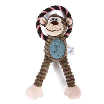 Plush Bone Squeaky Dog Toy