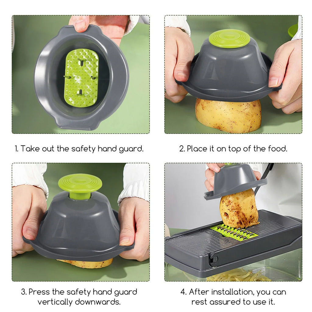 15 in 1 Vegetable Chopper Fruit Cutter Food Onion Veggie Dicer Slicer Peeler Kitchen