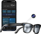 AI Smart Camera Glasses 8MP Camera for Women Men, 4K Photos & 1080P Video Recording,Anti-Shake, 12H Music/Bluetooth Calls, Real-Time Translation/Gpt Object Recognition (Anti-Blue Light)