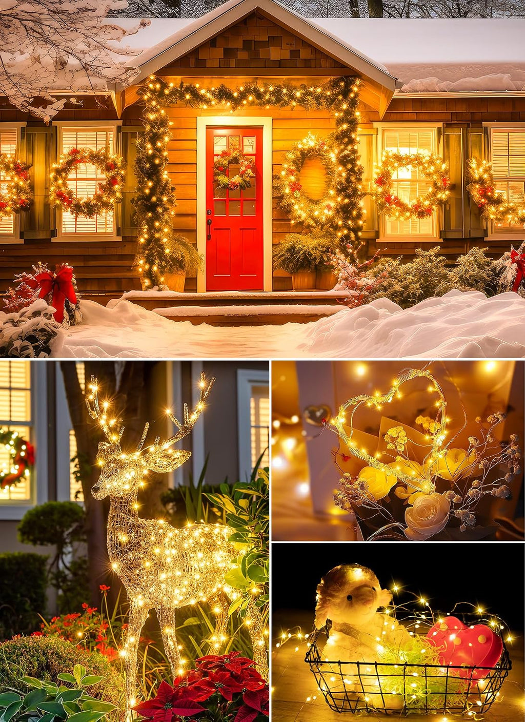 Fairy Lights Battery Operated with Remote, 66FT 200LED String Light
