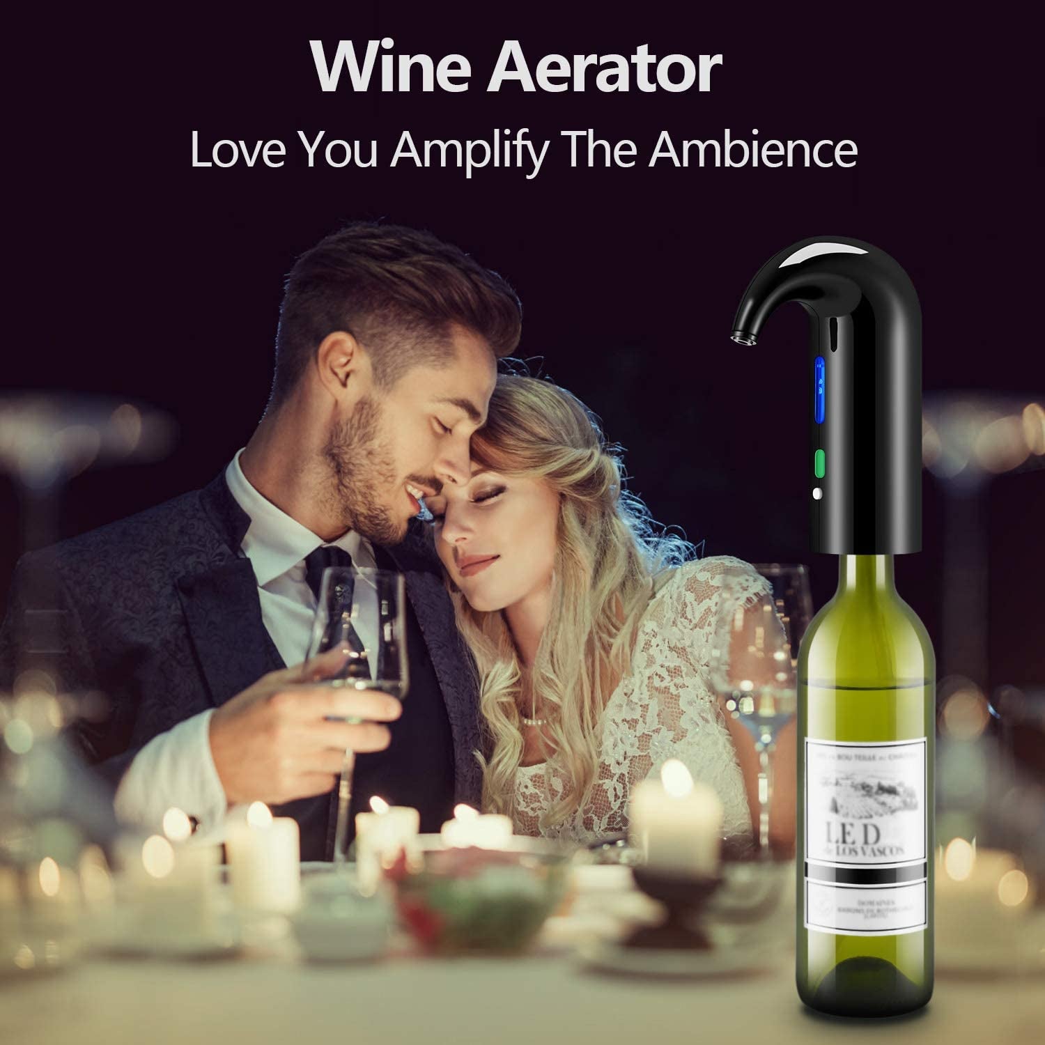 Wine Aerator Electric Wine Decanter Best Sellers One Touch Red -White Wine Accessories Aeration Work with Wine Opener for Beginner Enthusiast - Spout Pourer - Great Fathers Day Gift