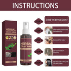 2Pcs Herbal Essence Hair Spray,Gray Hair Verse Essence Spray,Hair Darkening Conditioner,Reverse Grey Hair,Hair Coloring Essence for 4 Weeks Gradual Results(100Ml)