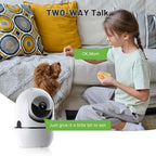 2-Way Video Call Network Camera PTZ WIFI Security Cam AI Smart Camera for Home Night Vision Wireless Indoor Camera