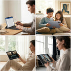 Tablet 11 Inch, Android 16 Tablet with Keyboard, Mouse & Stylus, Gray