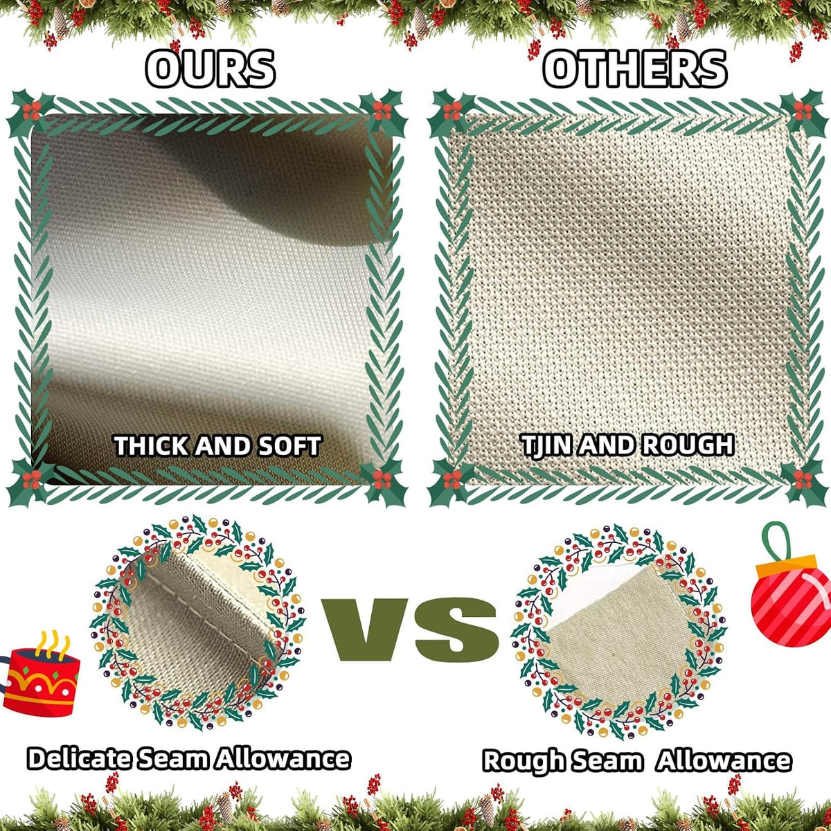 Christmas Runner for Table, Merry Christmas Decorations Table Runners with Santa Claus Snowman, Christmas Table Runner for Xmas Kitchen Dining Table Decoration for Coffee Table Banquet Decor