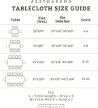 Beige Rectangle Tablecloth Scalloped Cutouts Waterproof Table Cover 55X84
