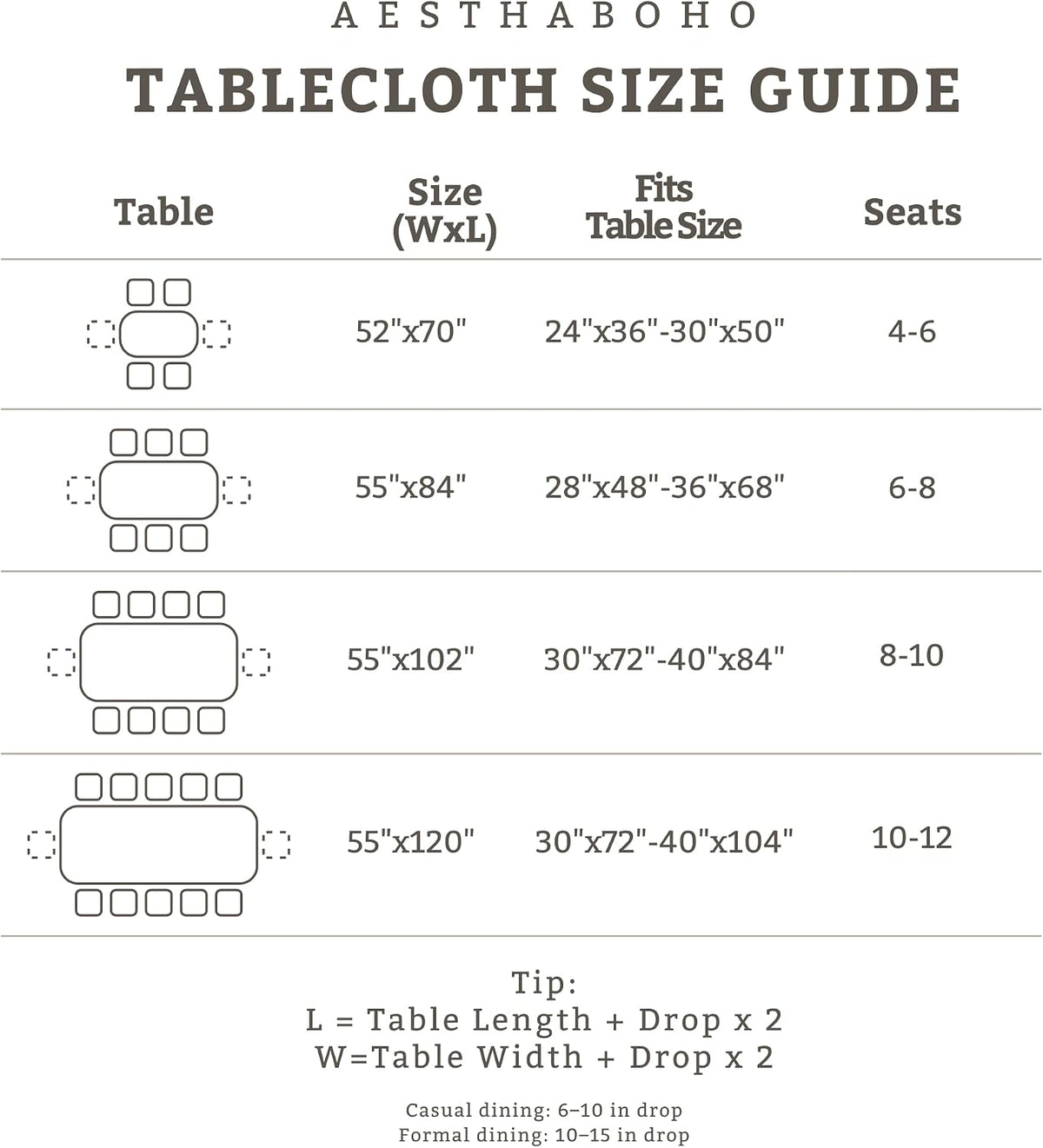 Beige Rectangle Tablecloth Scalloped Cutouts Waterproof Table Cover 55X84