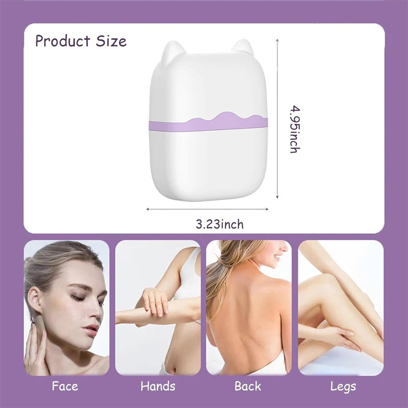 Ice Massage Device,Ice Roller Set for Face and Eyes - Facial Skin Care Tools with 2 Cold Therapy Face Roller and Premium Travel Case, Self Care Gift for Men Women