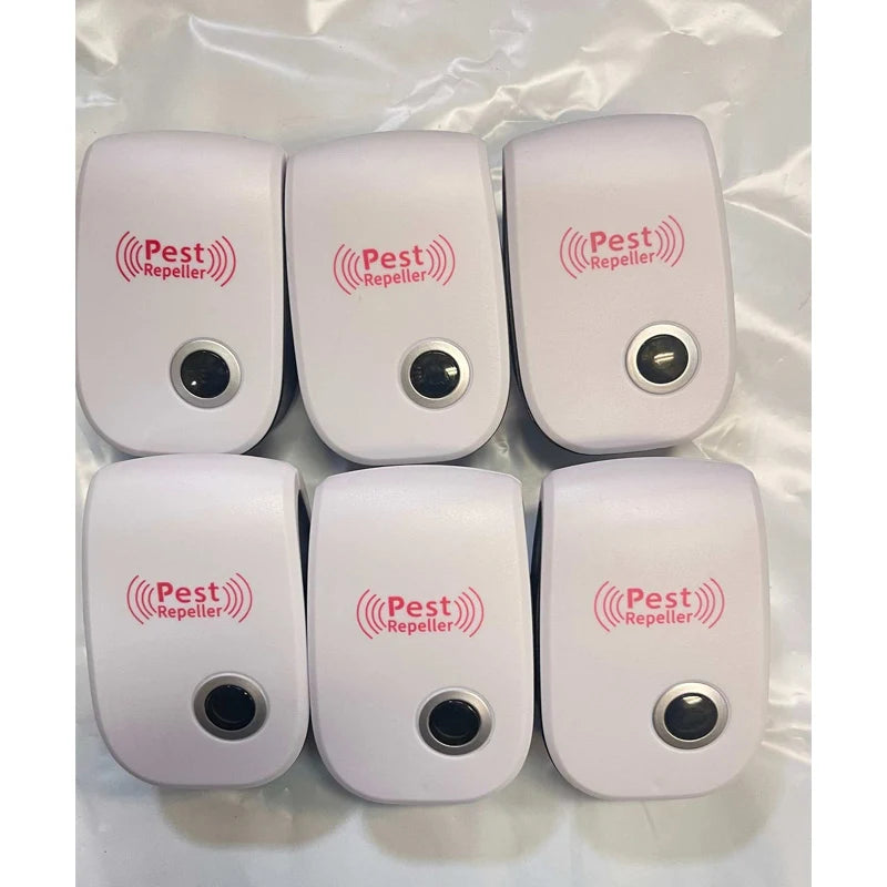 6Pcs Ultrasonic Pest Repeller, Pest Control Plug in Indoor Pests for Mosquito, Insects,Cockroaches, Rats, Bug, Spider