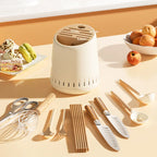 Cream Kitchen Utensil Organizer