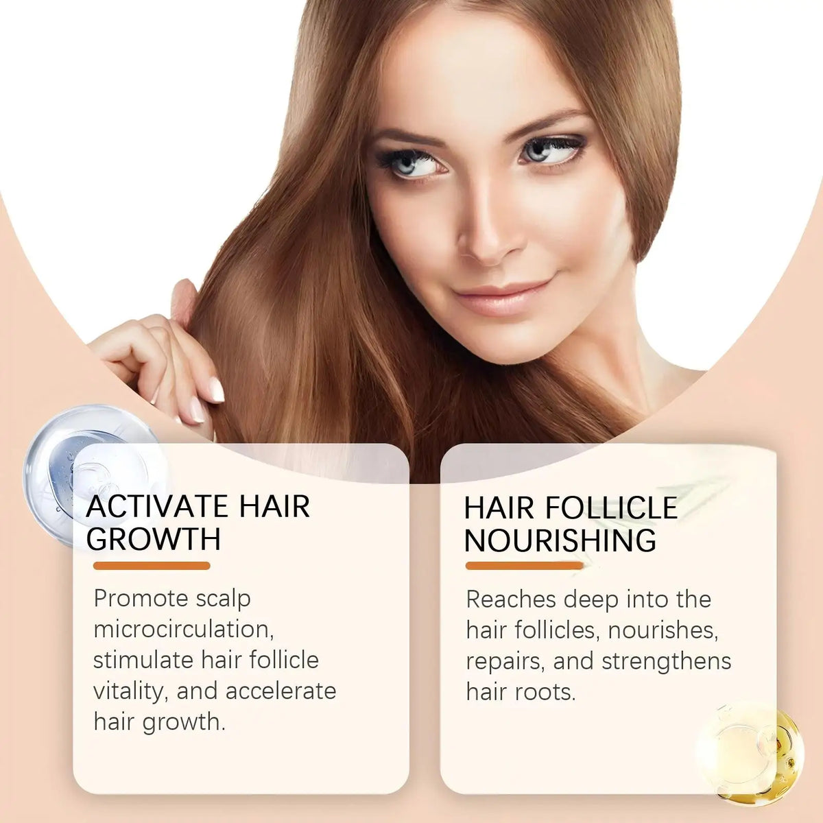 Hair Growth Ampoules Regrowth anti Hair Loss Repair Split End Dry Damaged Hair Essential Oil Nourishing Scalp Portable Hair Care
