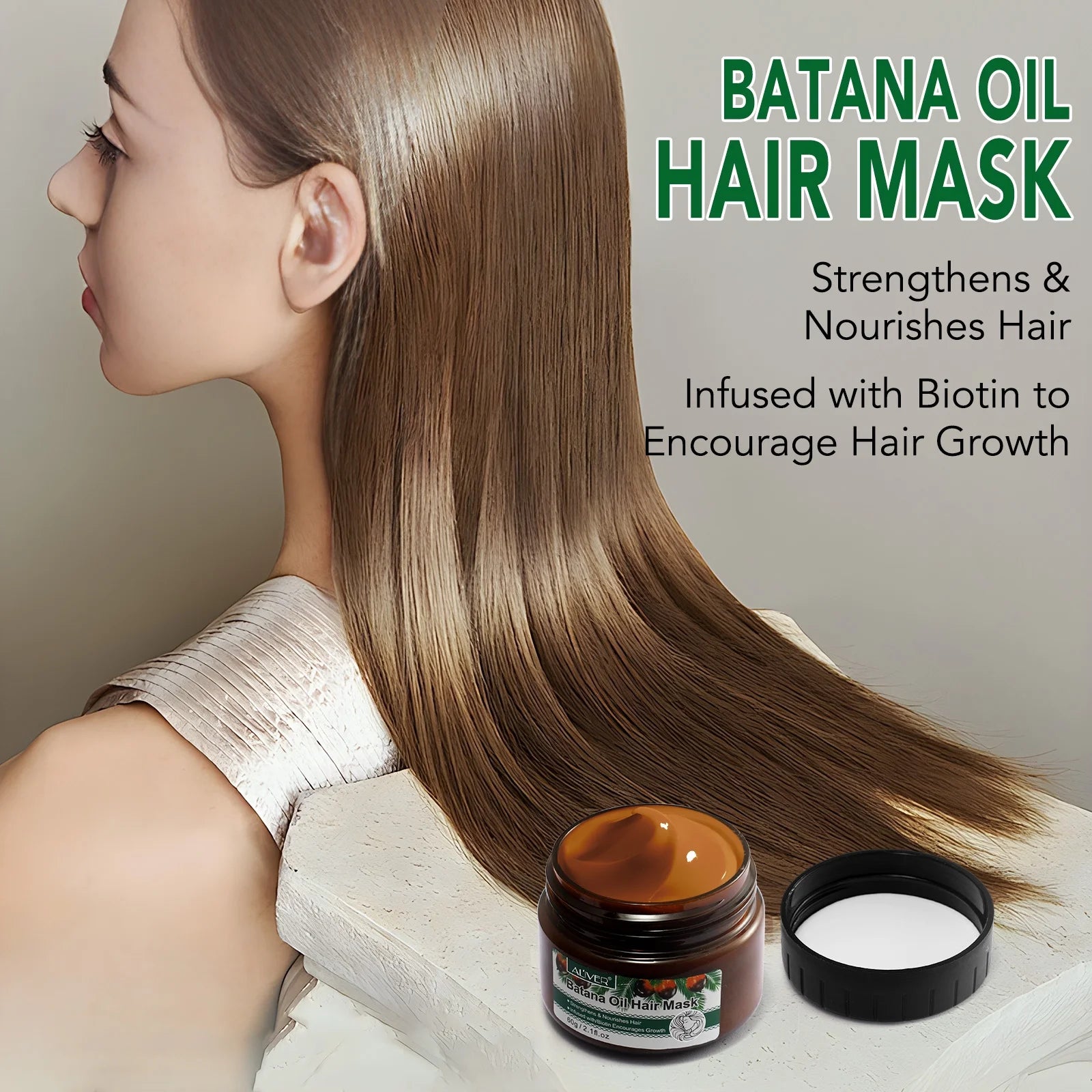 Batana Oil for Hair & Skin Care,100% Pure & Natural Batana Oil & Raw Batana Oil Hair Mask Set for Nourish & Moisturize Hair and Scalp