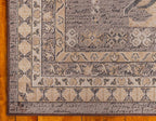 Taftan Collection Border Geometric Tribal Inspired Design Area Rug (2' 2 X 3' 0 Rectangular, Brown/Tan)