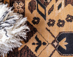 Taftan Collection Border Geometric Tribal Inspired Design Area Rug (2' 2 X 3' 0 Rectangular, Brown/Tan)