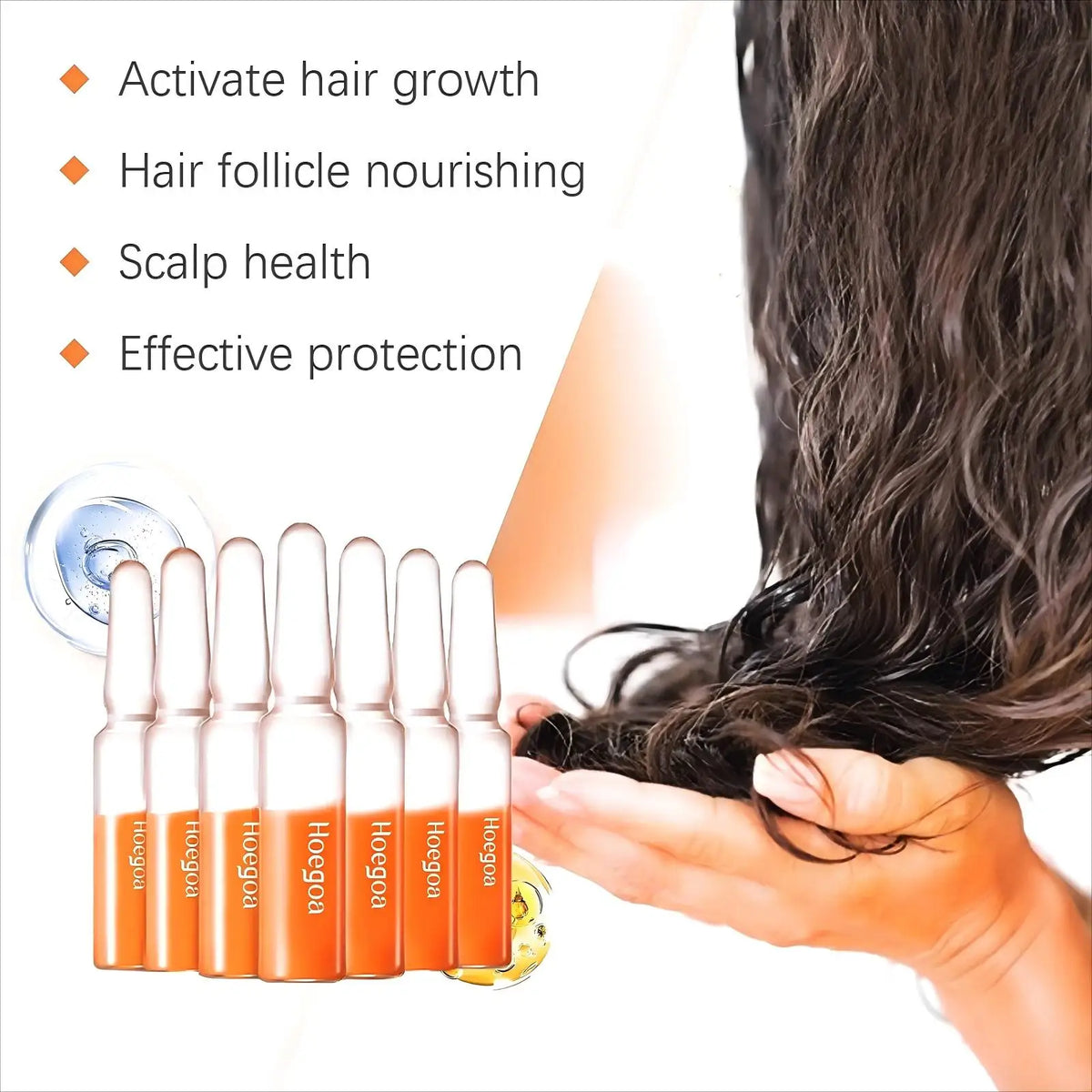 Hair Growth Ampoules Regrowth anti Hair Loss Repair Split End Dry Damaged Hair Essential Oil Nourishing Scalp Portable Hair Care