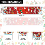 Christmas Runner for Table, Merry Christmas Decorations Table Runners with Santa Claus Snowman, Christmas Table Runner for Xmas Kitchen Dining Table Decoration for Coffee Table Banquet Decor