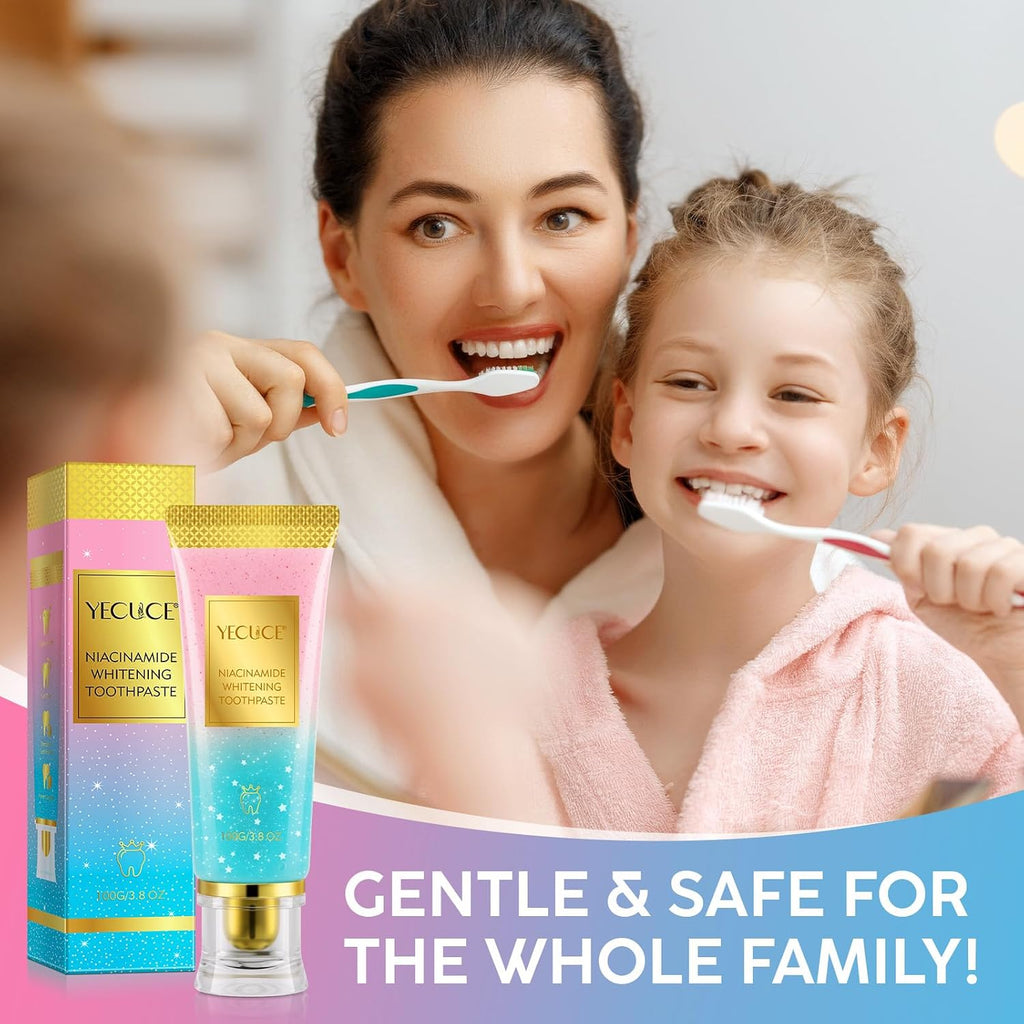 2Pack Niacinamide Whitening Toothpaste - Niacinamide Toothpaste - Help for Fresh Breath & Enamel Safe