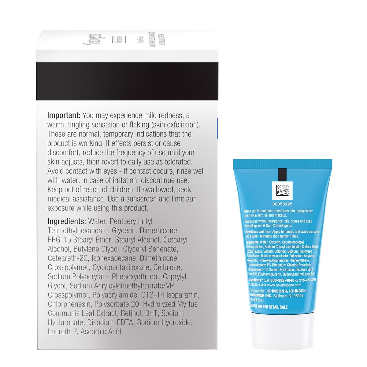 Neutrogena Rapid Wrinkle Repair Face Moisturizer, Fragrance Free + Cleanser