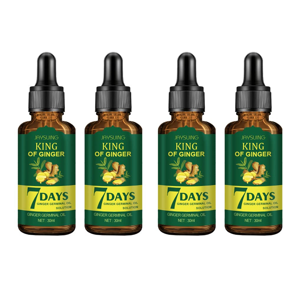 4-8 Pack Ginger Hair Growth Serum Germinal Oil Regrow - 7 Days Loss Treatment (4 Pack)