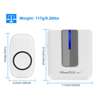 Wireless Doorbells Rings 1 Thousand FT Operating Range IP44 Waterproof Door Chime with 1 Plug Receiver Chimes 52 Melodies LED Indicator Bells for Office Apartment House