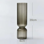 Nordic Striped Retro Glass Vase