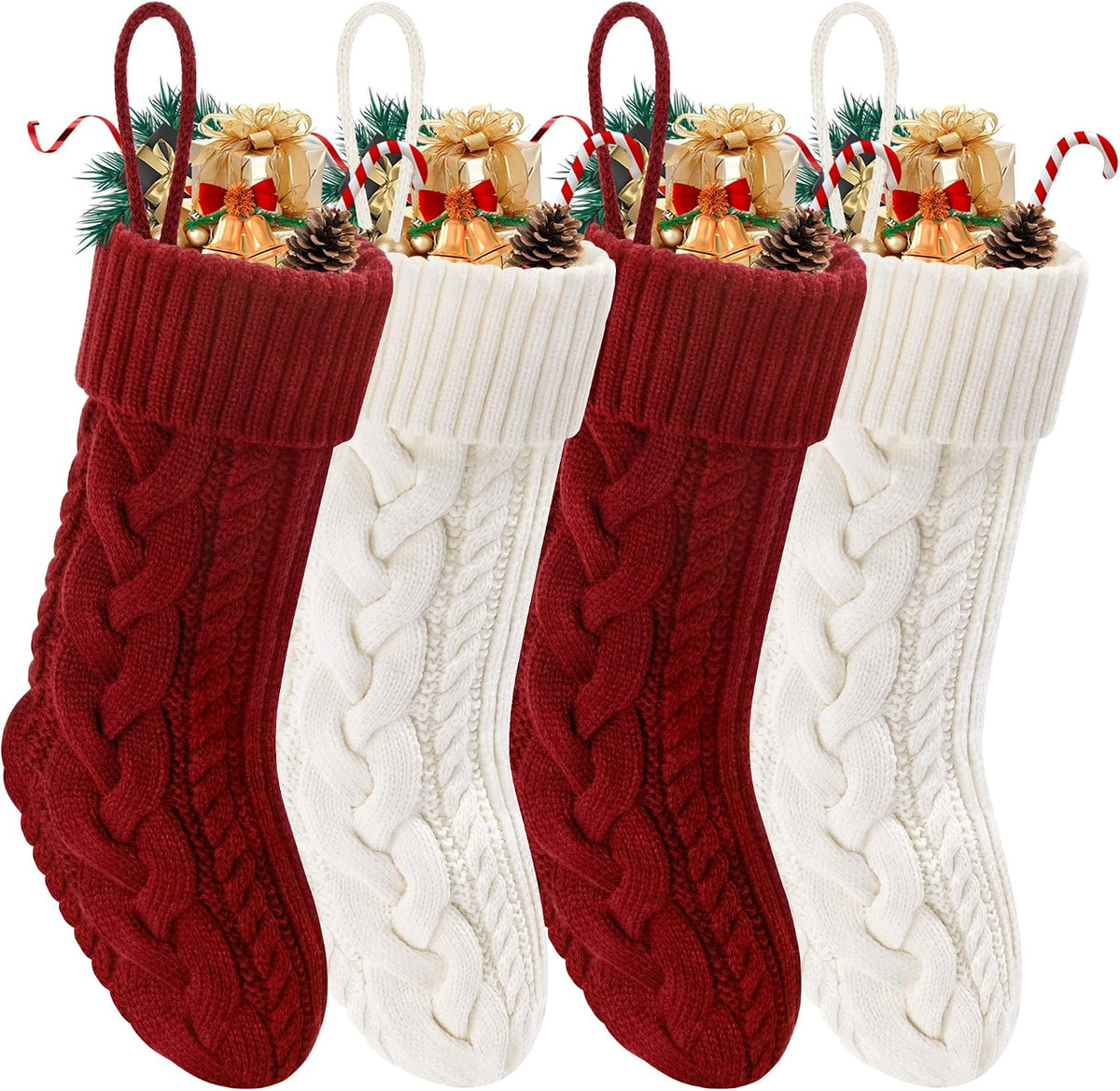 18 Inch Knitted Christmas Stockings for the Holidays