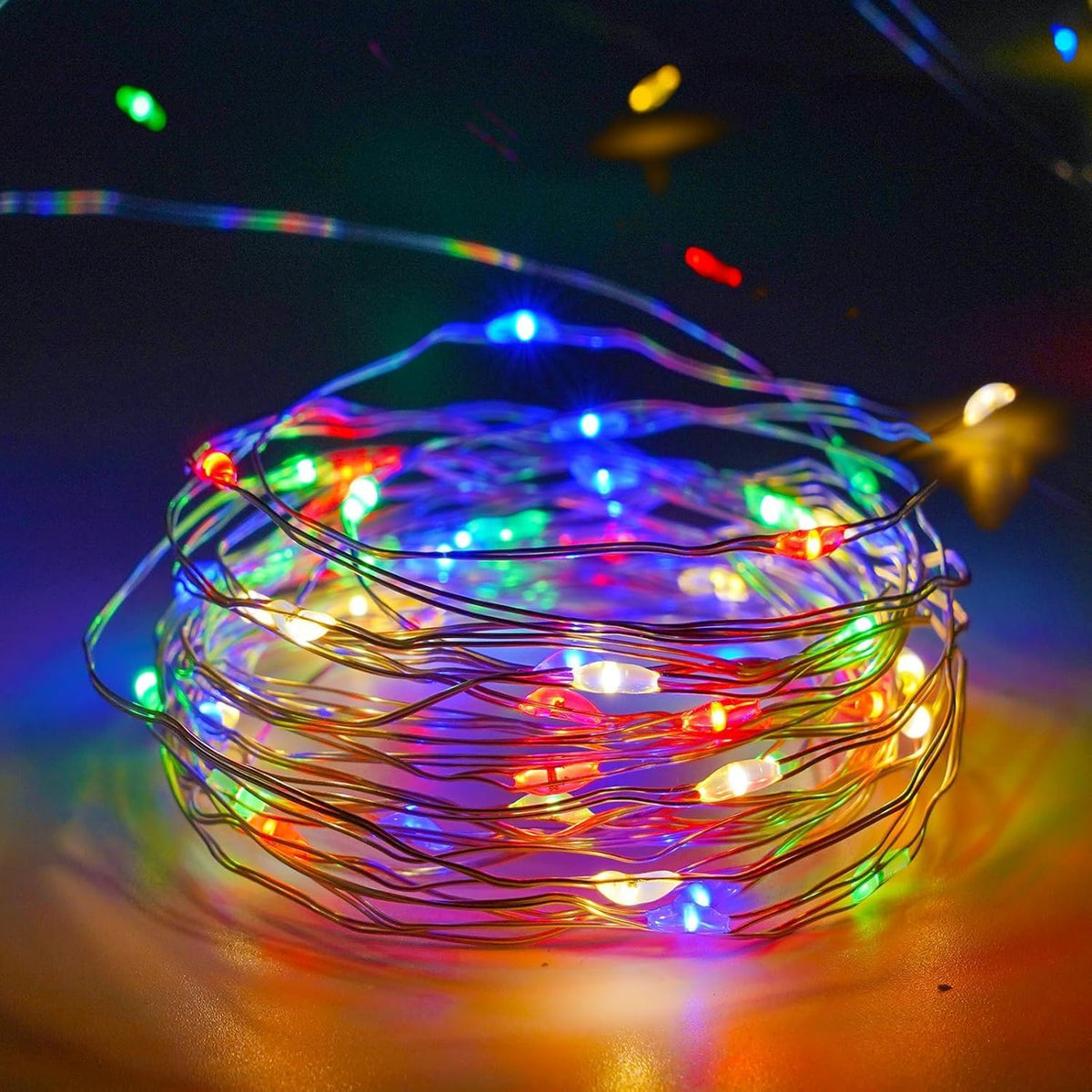 Multicolor Fairy Lights, 4 Pack with Timer Function