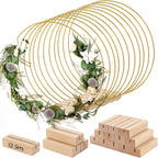 2 Inch Metal Floral Hoops for Wedding Decor, 12 Pack