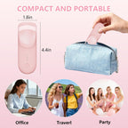 Heated Eyelash Curler, Electric Eyelash Curler with 2-Temp Modes & Type-C Charging, 8S Fast Heat 3S Style 24H Lift for Long-Lasting Natural Effortless Curls, Mini Heated Lash Curler for Women(Pink)