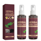 2Pcs Herbal Essence Hair Spray,Gray Hair Verse Essence Spray,Hair Darkening Conditioner,Reverse Grey Hair,Hair Coloring Essence for 4 Weeks Gradual Results(100Ml)