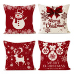 Farmhouse Christmas Pillow Covers, Set of 4, 18x18