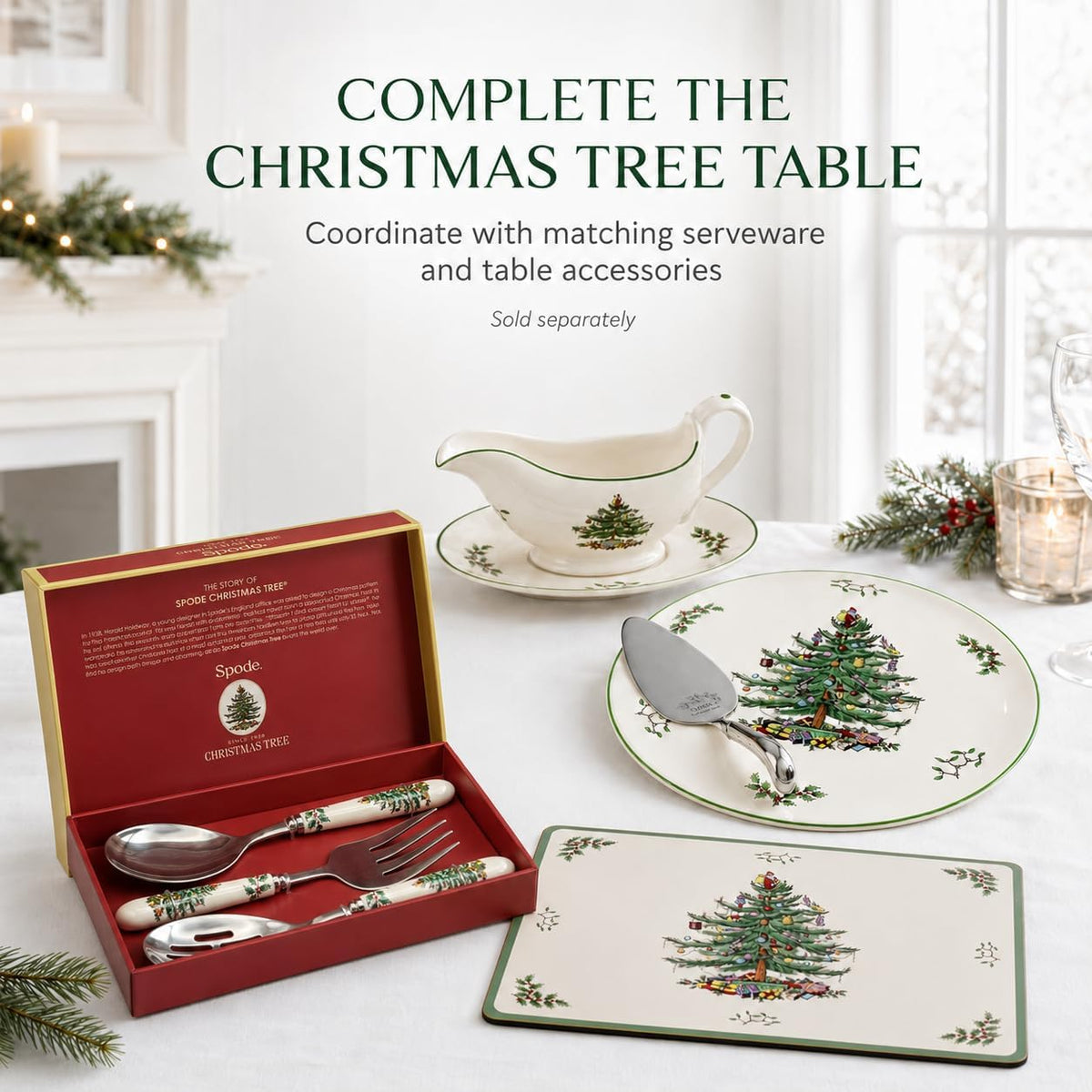 – Christmas Tree –  Christmas Tree 3-Piece Cutlery Set, Set of 3