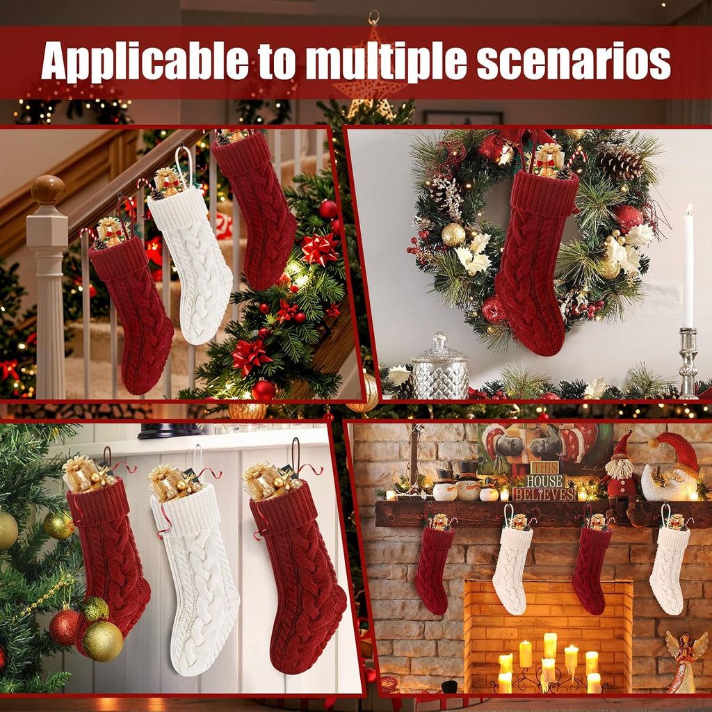 Christmas Stockings 18" Knitted Stocking Christmas Decorations