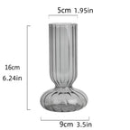 Nordic Striped Retro Glass Vase