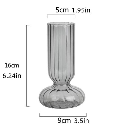 Nordic Striped Retro Glass Vase