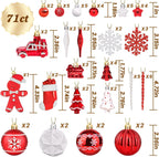Christmas Ornaments 71 Count, Christmas Balls