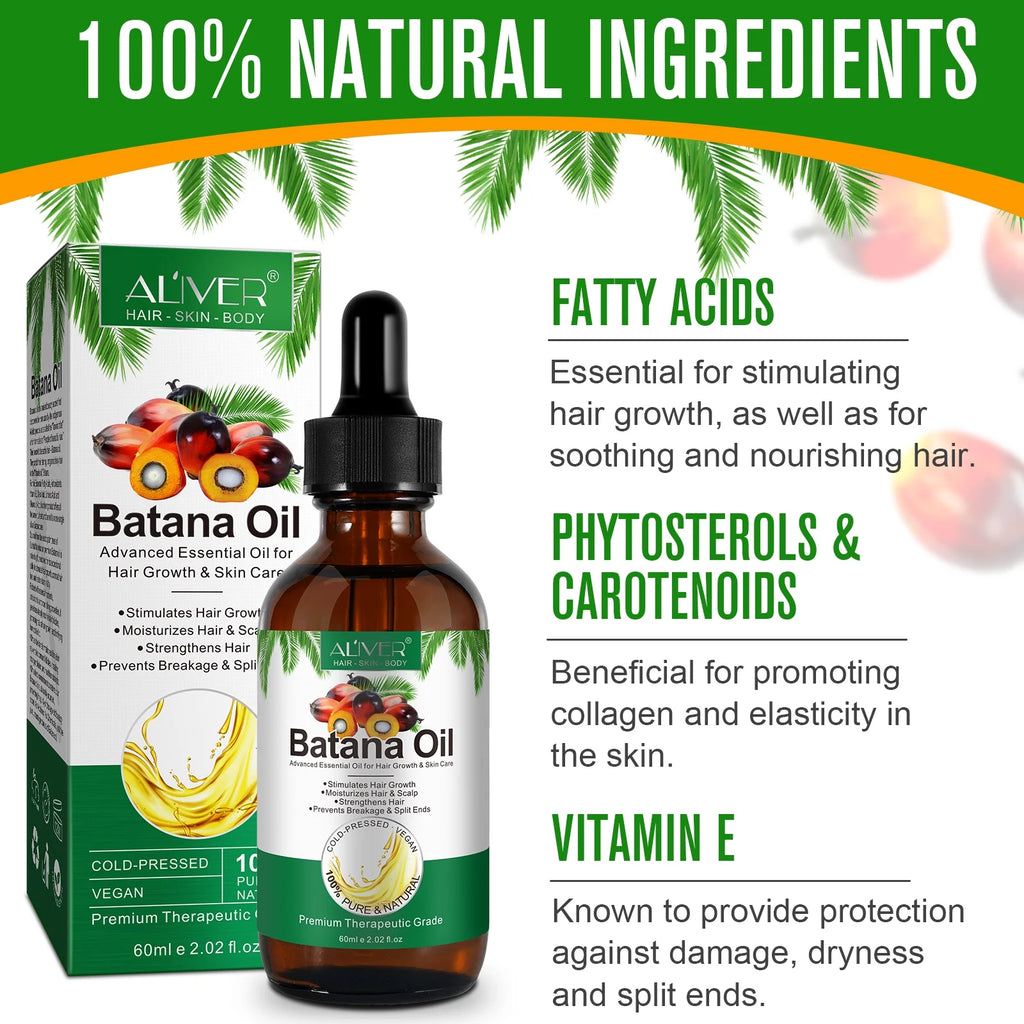 Batana Oil for Hair & Skin Care,100% Pure & Natural Batana Oil & Raw Batana Oil Hair Mask Set for Nourish & Moisturize Hair and Scalp
